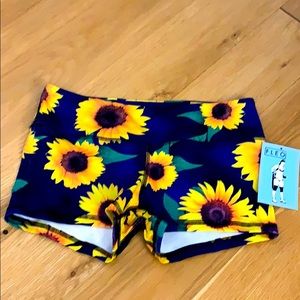 Fleo sunflower workout shorts